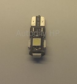 Led žárovka Canbus 12V 5 led T10 bílá